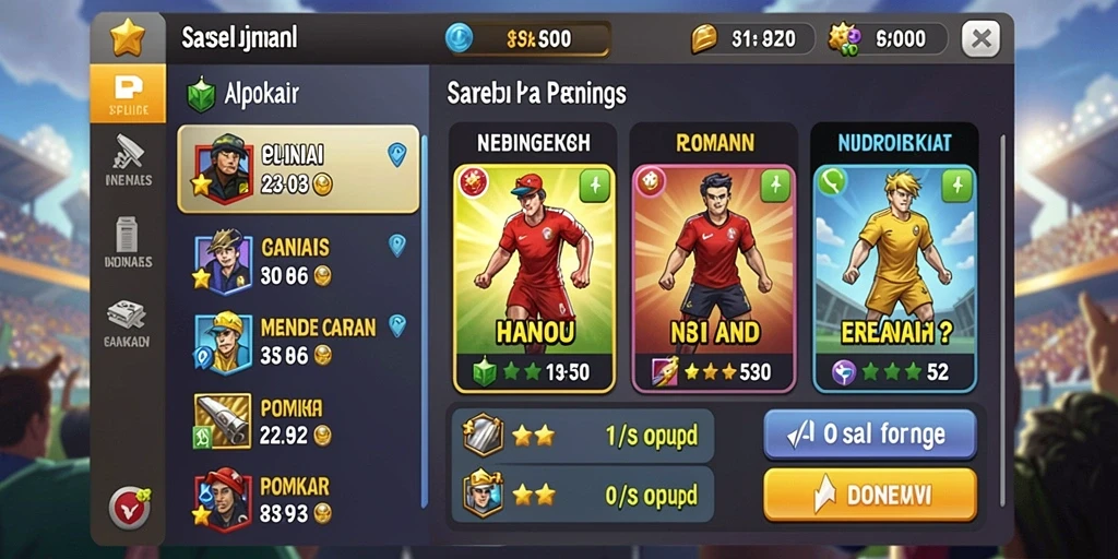 Tampilan karakter yang menarik dan penuh warna.