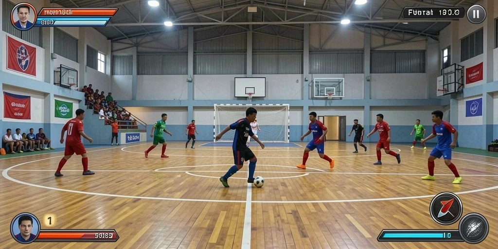 Tangkapan layar menunjukkan aksi seru di lapangan.