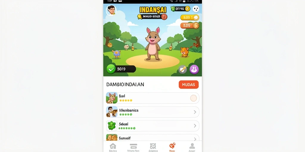 Tampilan dashboard pengguna yang sederhana dan informatif.