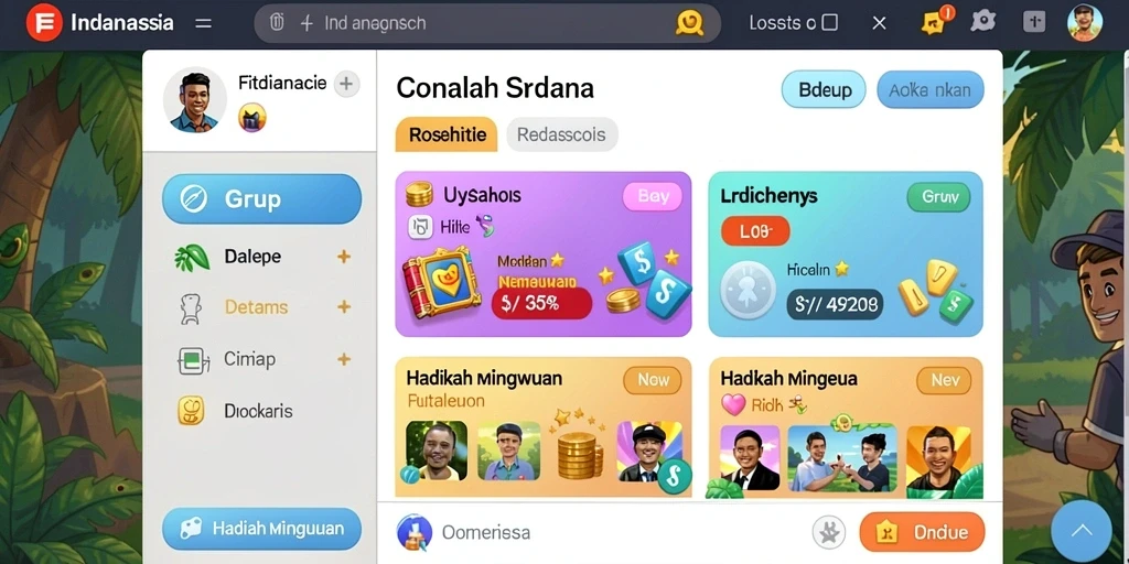 Tampilan utama yang intuitif dan menarik.
