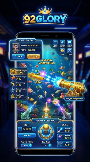 Cuplikan layar menu unduhan 92glory untuk perangkat Android